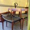 Fire spisestole, massiv teak, NO Møller model 75