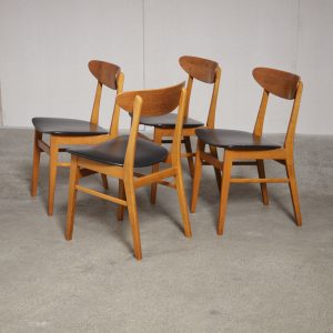 Spisestole, fire stk, Farstrup model 210 - Image 5