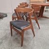 Seks spisestole i teak med buet rygstykke, Kai Kristiansen Firechair/T21, Korup stolefabrik
