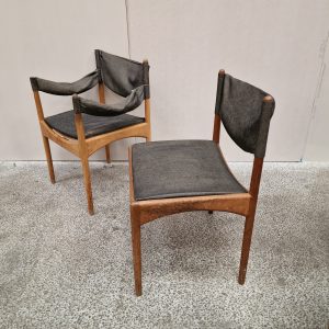 Fire spisestole, egetræ, Kristian Vedel model Modus - Image 5