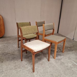 Fire spisestole, massiv egetræ - Image 5