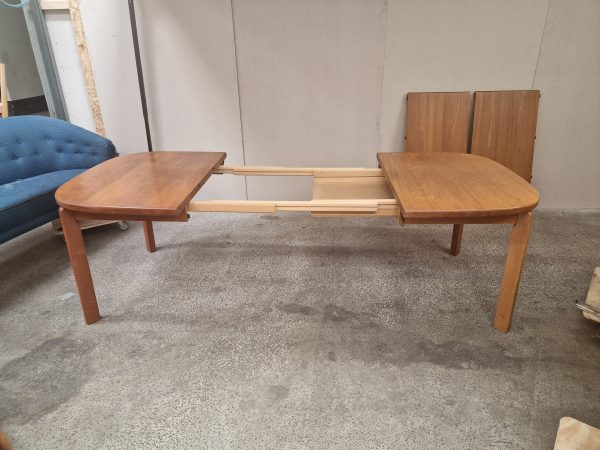 Spisebord, ovalt, med to tillægsplader, teak, Skovmand & Andersen - Image 24