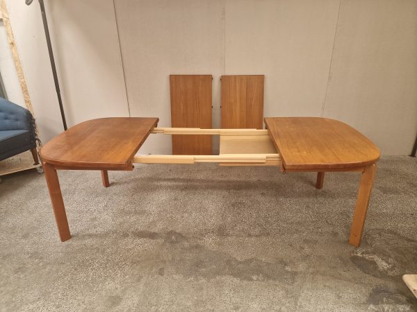 Spisebord, ovalt, med to tillægsplader, teak, Skovmand & Andersen - Image 25