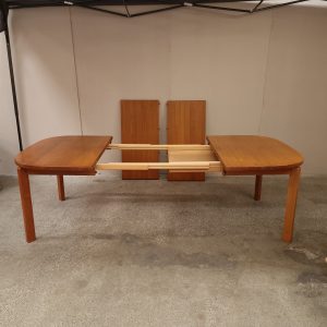 Spisebord, ovalt, med to tillægsplader, teak, Skovmand & Andersen - Image 2