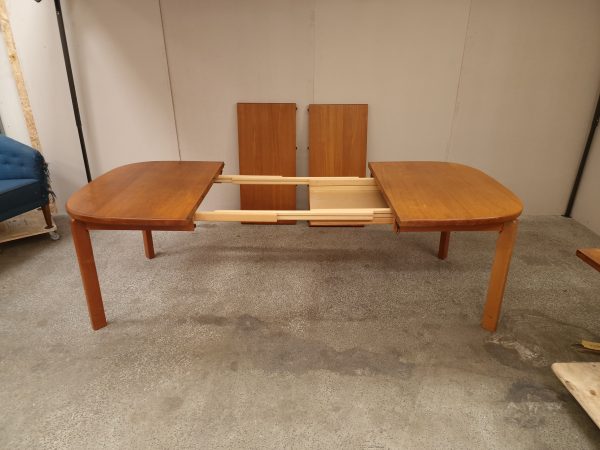 Spisebord, ovalt, med to tillægsplader, teak, Skovmand & Andersen - Image 15