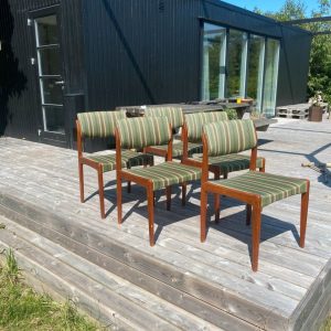 Fem spisestole, massiv teak, Bramin