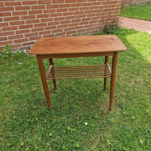 Sofabord med pindehylde, teak - Image 3