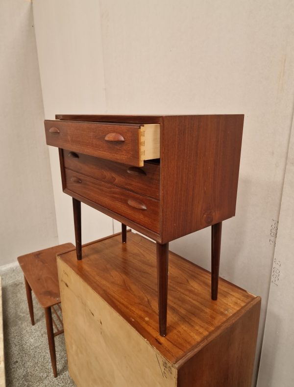 Entrekommode med tre skuffer, teak - Image 5