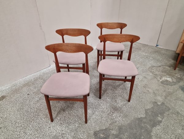 Fire spisestole, massiv teak - Image 19