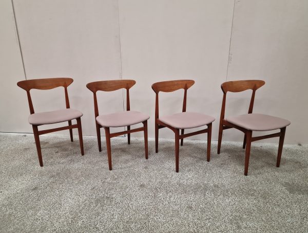 Fire spisestole, massiv teak - Image 12