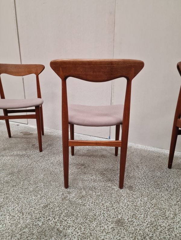 Fire spisestole, massiv teak - Image 16