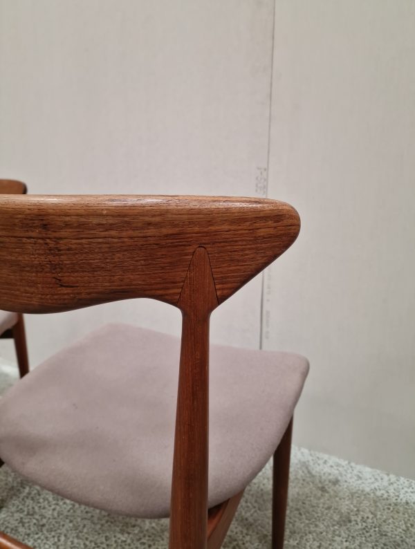 Fire spisestole, massiv teak - Image 17