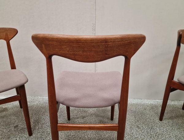 Fire spisestole, massiv teak - Image 18