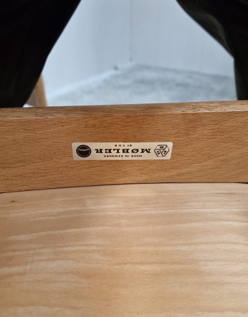 6 spisestole i massiv egetræ, Jørgen Bækmark FDB, model J85