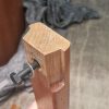 Rundt teak spisebord med to tillægsplader, Skovby