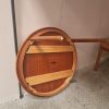 Rundt teak spisebord med to tillægsplader, Skovby