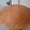 Rundt teak spisebord med to tillægsplader, Skovby