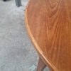 Rundt teak spisebord med to tillægsplader, Skovby