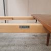 Rundt teak spisebord med to tillægsplader, Skovby