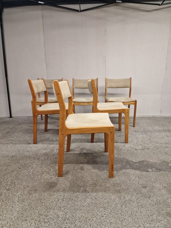 Seks spisestole i massiv teak, Findahl - Image 2