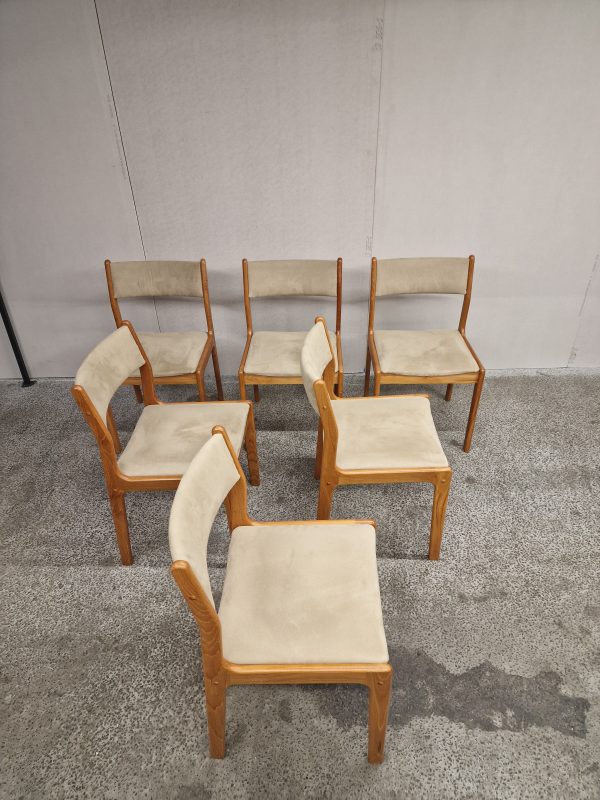 Seks spisestole i massiv teak, Findahl - Image 3
