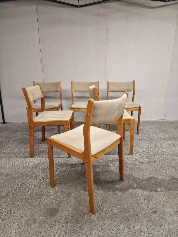 Seks spisestole i massiv teak, Findahl - Image 4