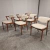 Seks spisestole, Kai Kristiansen model 42,teak, til ompolstring