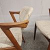 Seks spisestole, Kai Kristiansen model 42,teak, til ompolstring