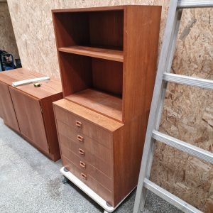 Lille reol med kommode og bogreol, teak - Image 3