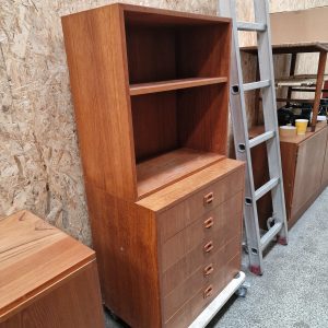 Lille reol med kommode og bogreol, teak - Image 2