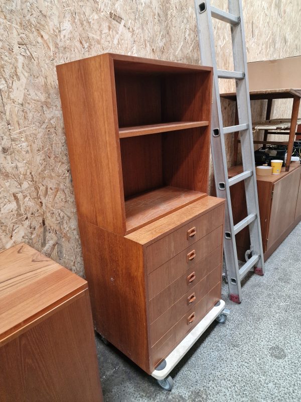 Lille reol med kommode og bogreol, teak - Image 3