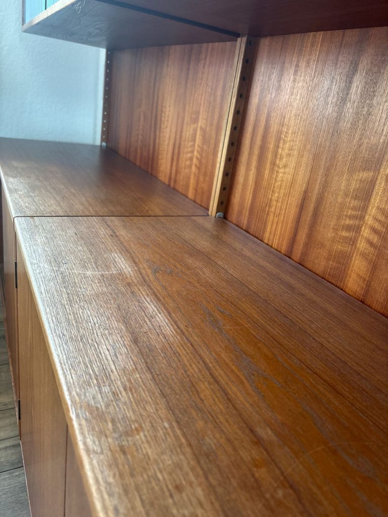 Vangereol med skabe, hylder og vanger, teak, Hansen & Guldberg