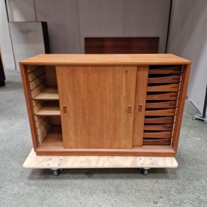 Kontormøbel, teak, skænk og bogreol - Image 10