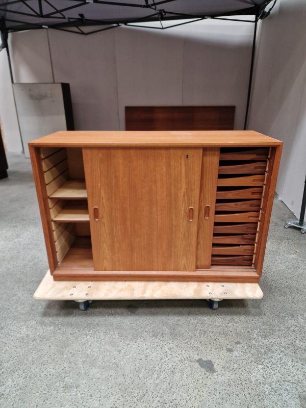 Kontormøbel, teak, skænk og bogreol - Image 10