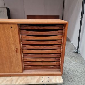 Kontormøbel, teak, skænk og bogreol - Image 8