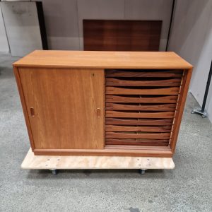 Kontormøbel, teak, skænk og bogreol - Image 7