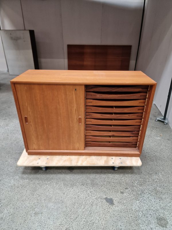 Kontormøbel, teak, skænk og bogreol - Image 7