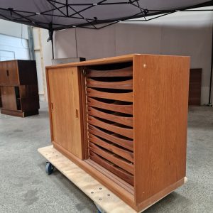 Kontormøbel, teak, skænk og bogreol - Image 5