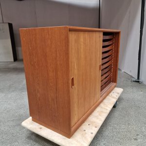 Kontormøbel, teak, skænk og bogreol - Image 3