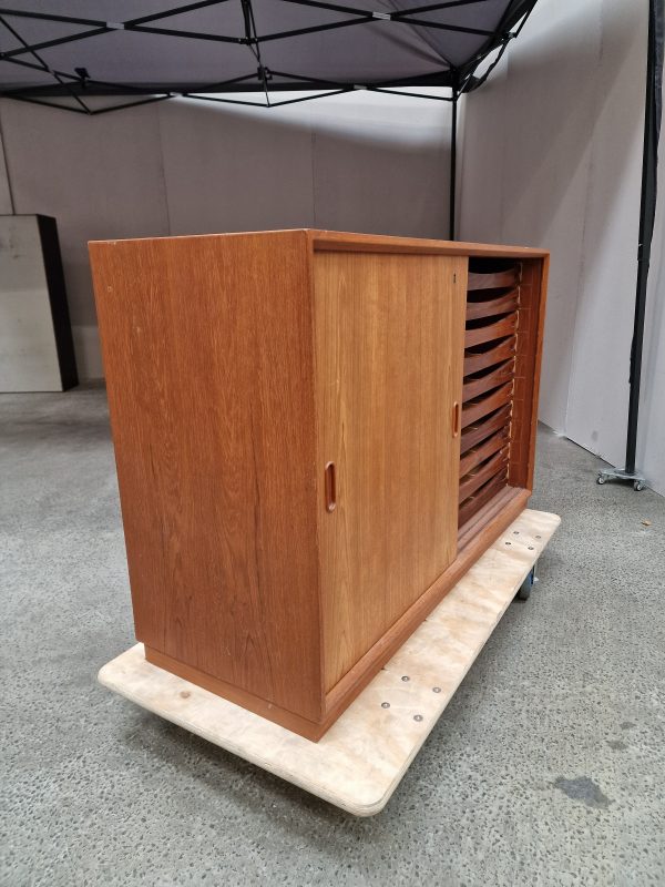 Kontormøbel, teak, skænk og bogreol - Image 3