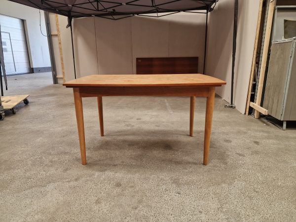Spisebord med hollandsk udtræk, teak, bådformet - Image 6