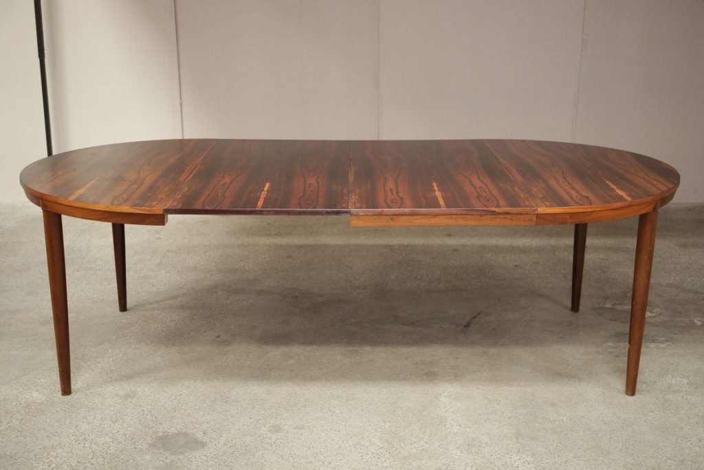 Rundt spisebord i palisander med tillægsplader, Severin Hansen