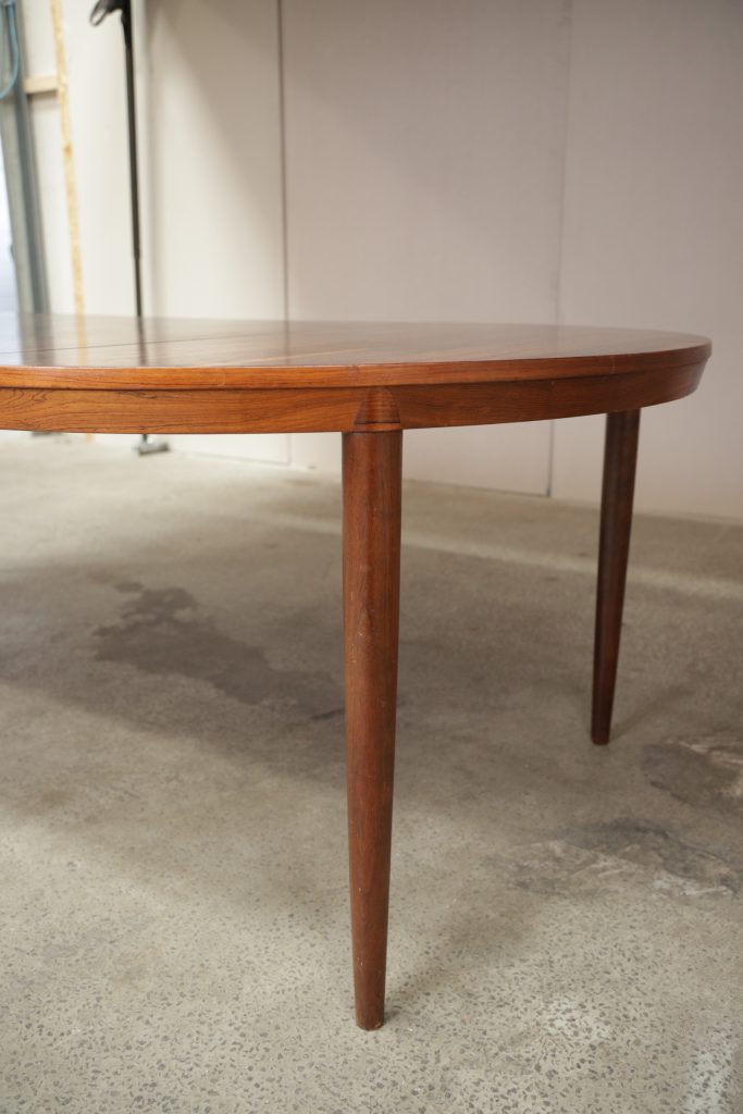 Rundt spisebord i palisander med tillægsplader, Severin Hansen