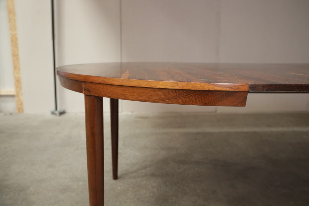 Rundt spisebord i palisander med tillægsplader, Severin Hansen