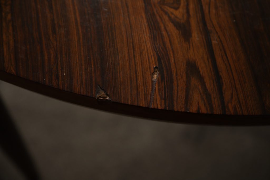 Rundt spisebord i palisander med tillægsplader, Severin Hansen