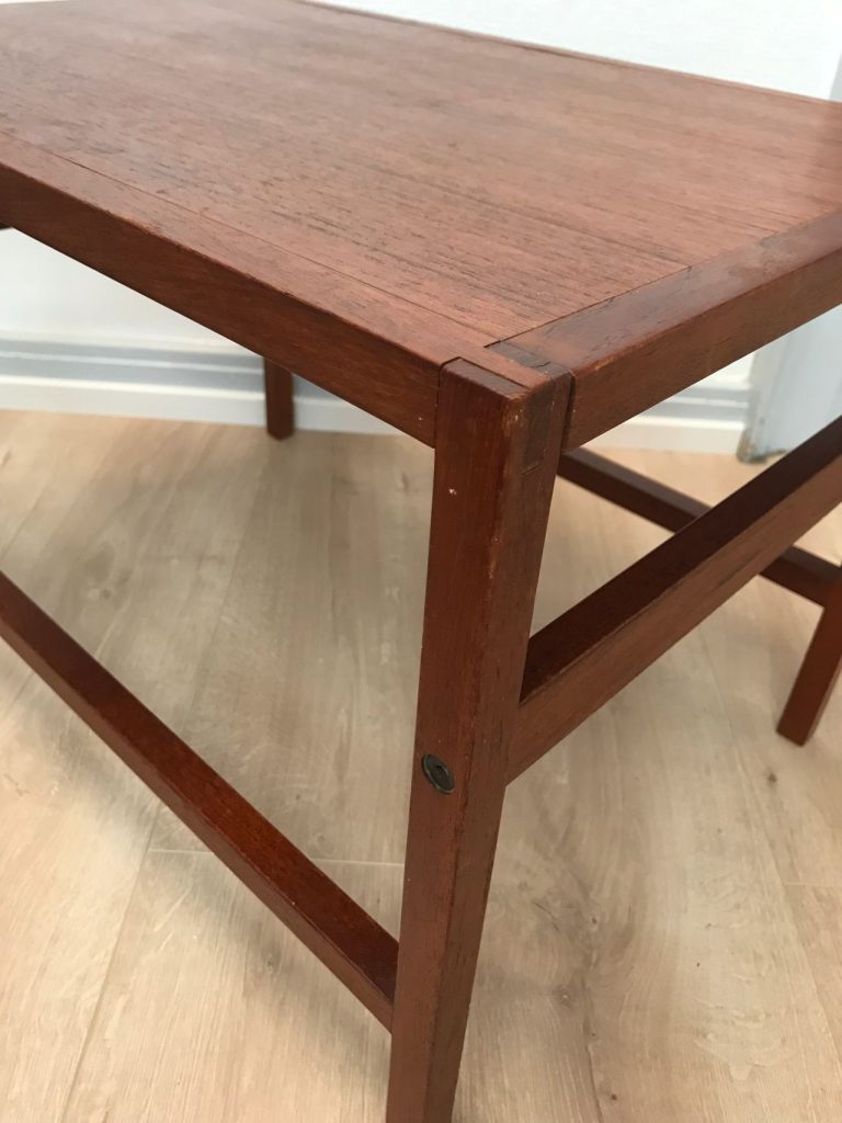 Sofabord, kantet, teak