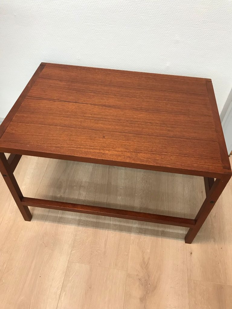 Sofabord, kantet, teak