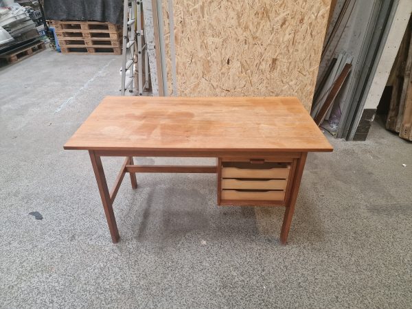 Skrivebord med jalousilåge, teak - Image 3
