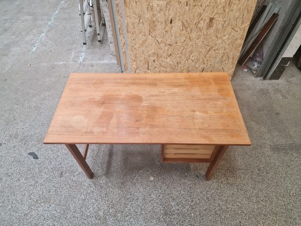 Skrivebord med jalousilåge, teak - Image 4