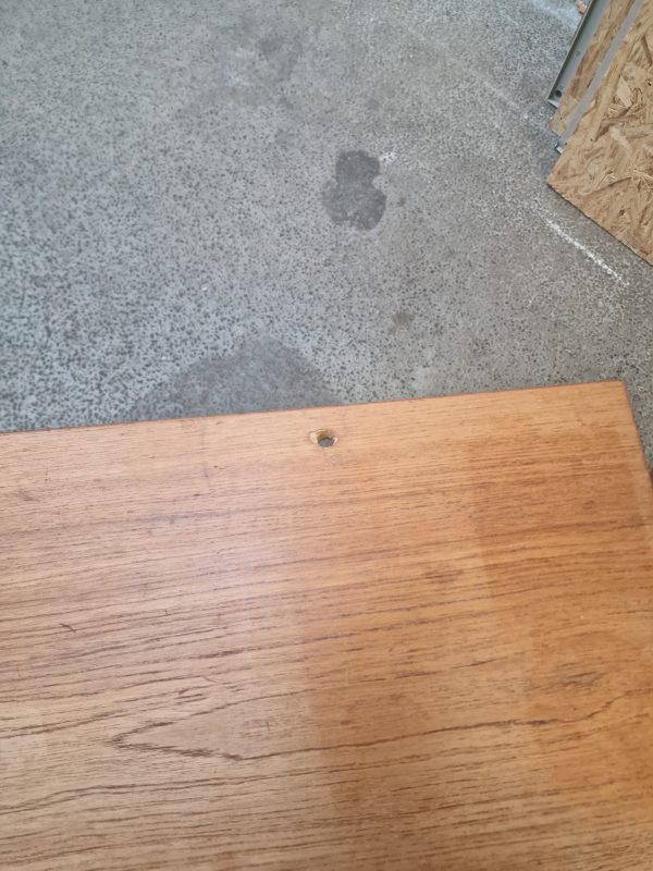 Skrivebord med jalousilåge, teak - Image 7